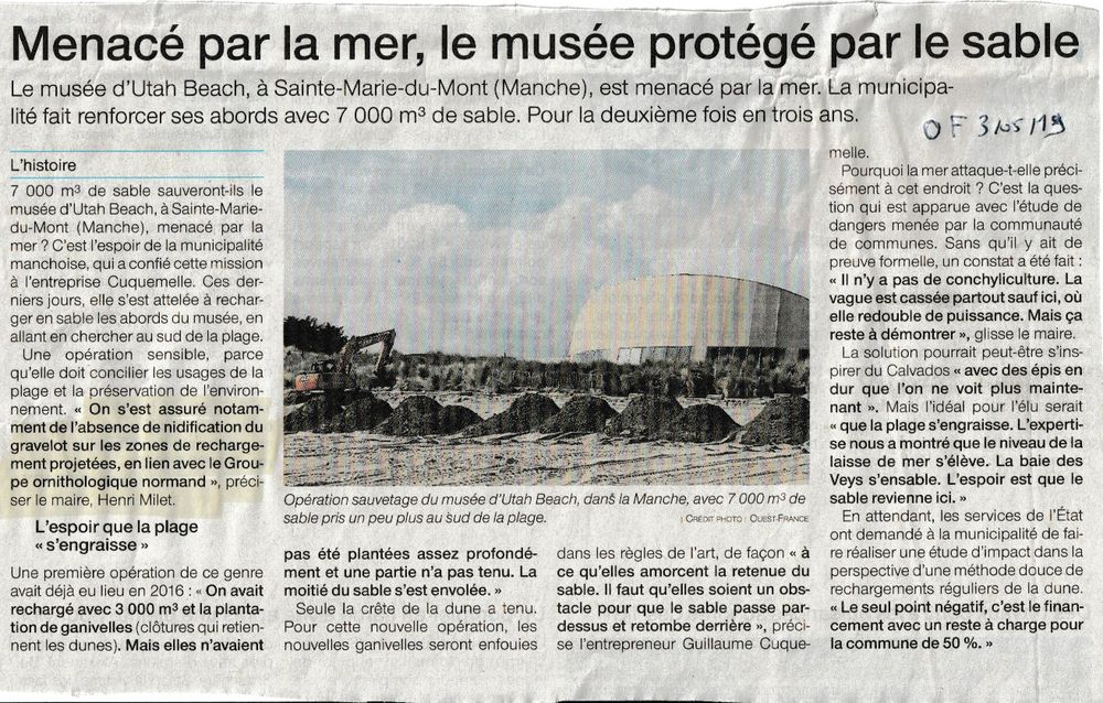 Ouest-France  du 3 mai 2019