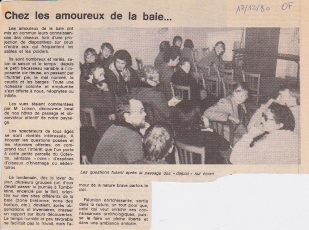 Ouest-France, 17 décembre 1980<br />Comme trop souvent, la Manche est assimilée &quot;au Cotentin&quot;!... Mais peut-être voit-on le Mont Saint-Michel depuis Cherbourg?