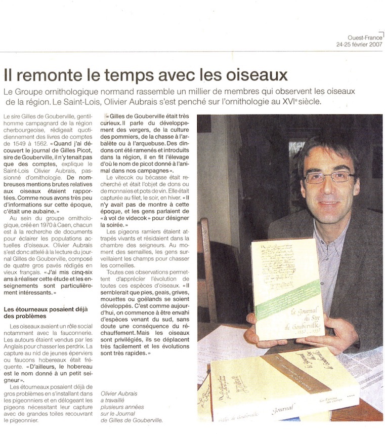 Ouest-France, 24-25 février 2007.