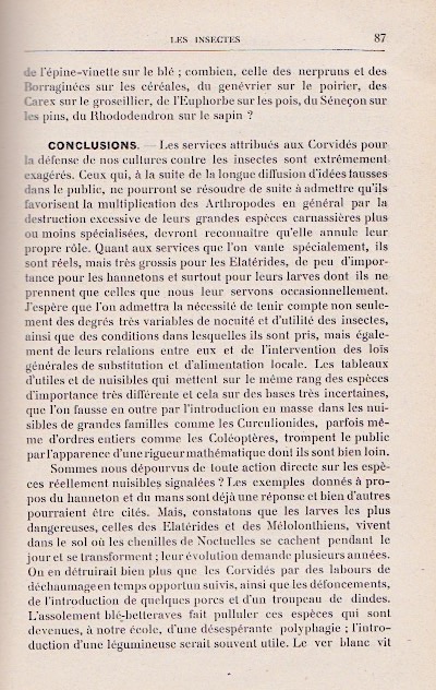 page 87, conclusion du chapitre général sur les insectes.