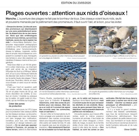 Ouest-France_23_05_2020. C'est une capture d'écran qui n'est pas nécessairement nette.