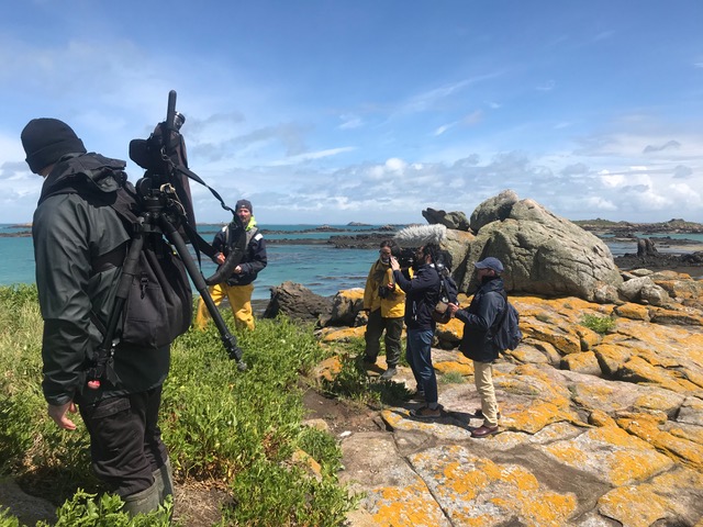 FR3 en tournage sur un îlot de la réserve de Chausey.jpeg