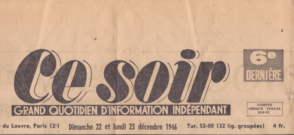Journal communiste publié de 1937 à 1953.