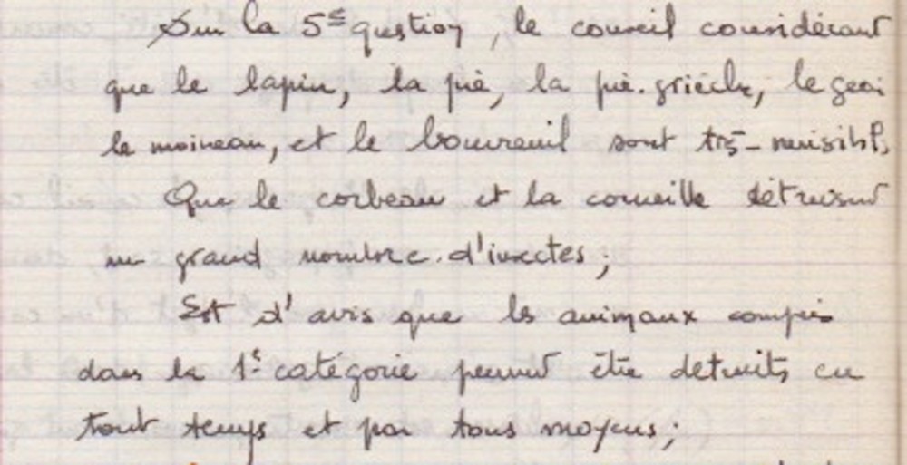 Copie d'extrait d'article publié dans le Journal d'Avranches, 5 octobre 1945 (n°14), session du Conseil général, séance du 3 septembre. (Archives J. Collette)