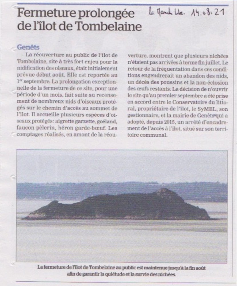 Genêts/Tombelaine, 14 août 2021, la Manche libre