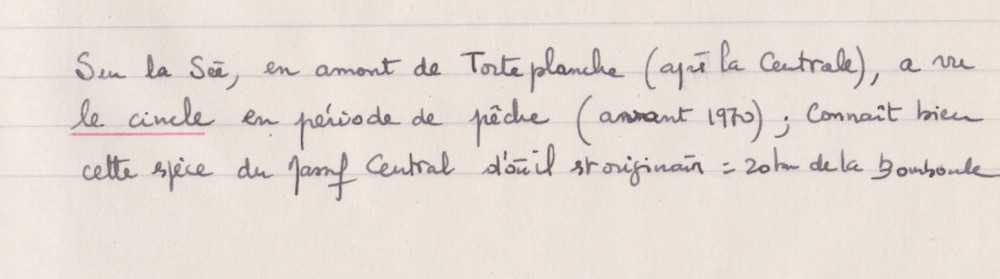 Extrait du cahier de témoignages J Collette