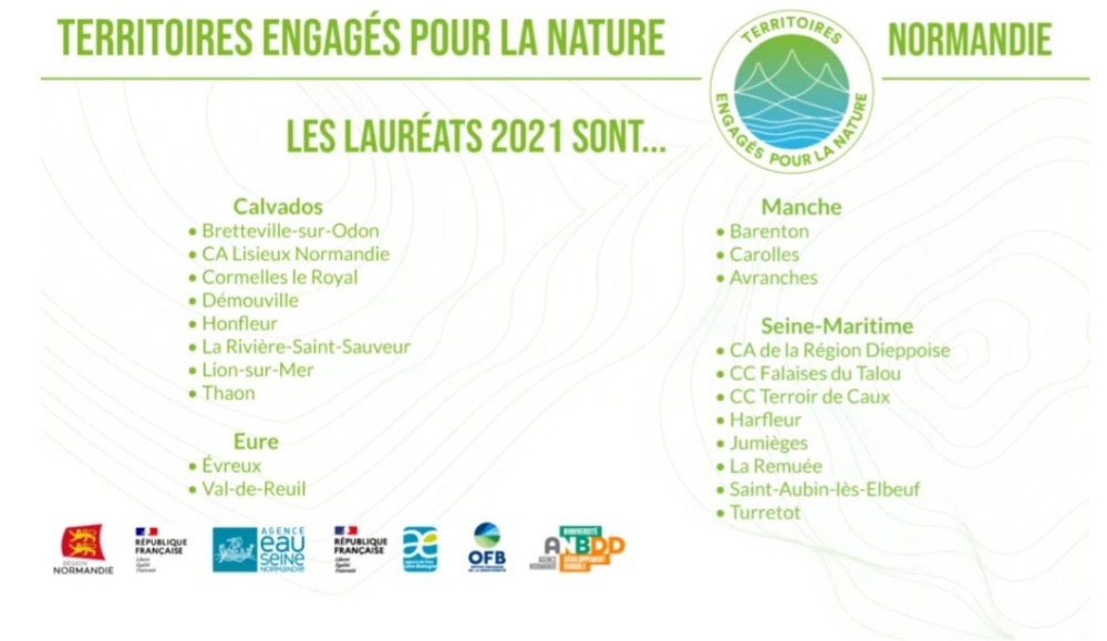 Territoires engagés pour la nature (source ANBDD)