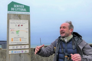 Cyriaque Lethuillier, conservateur de la réserve et maire de la Poterie - Cap d'Antifer (photo J.Alamargot).jpeg