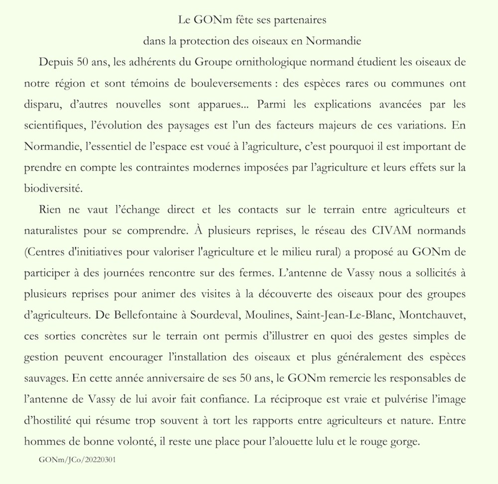 Texte du communiqué servant de base aux articles publiés.