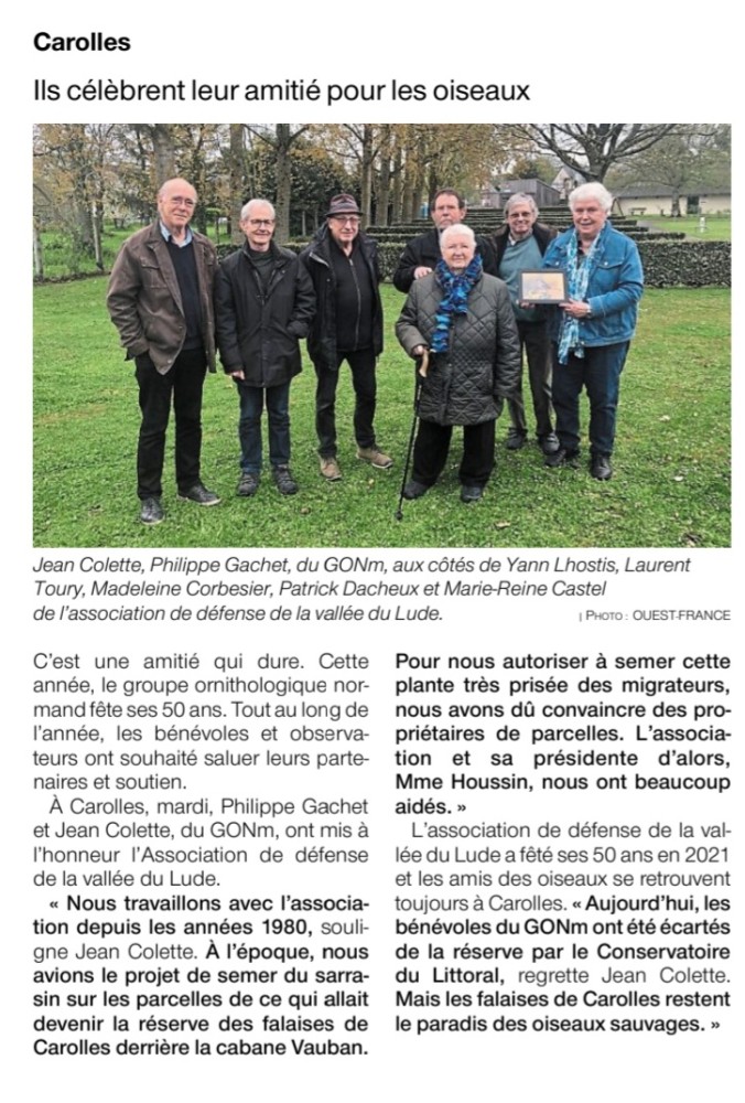 article publié par le quotidien Ouest-France (16-17 avril 2022)