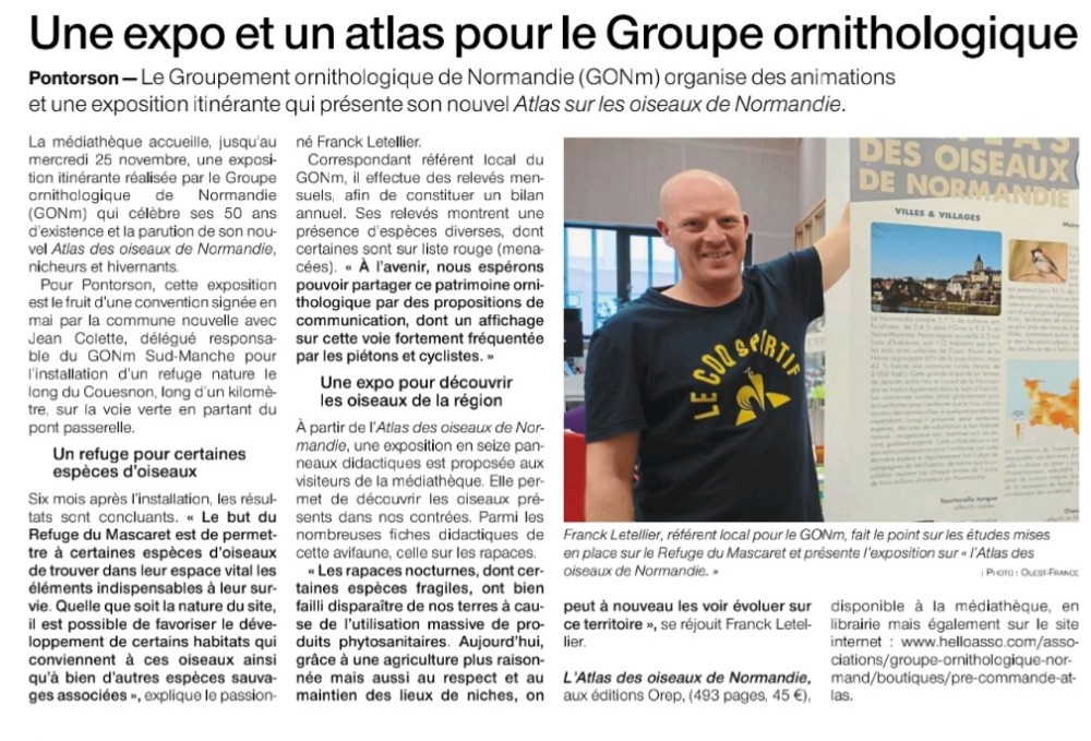 Pontorson_20221116-Ouest-France.jpg (275.22 Kio) Vu 3615 fois Ouest-France rubrique Avranches_Pontorson_2022_11_16