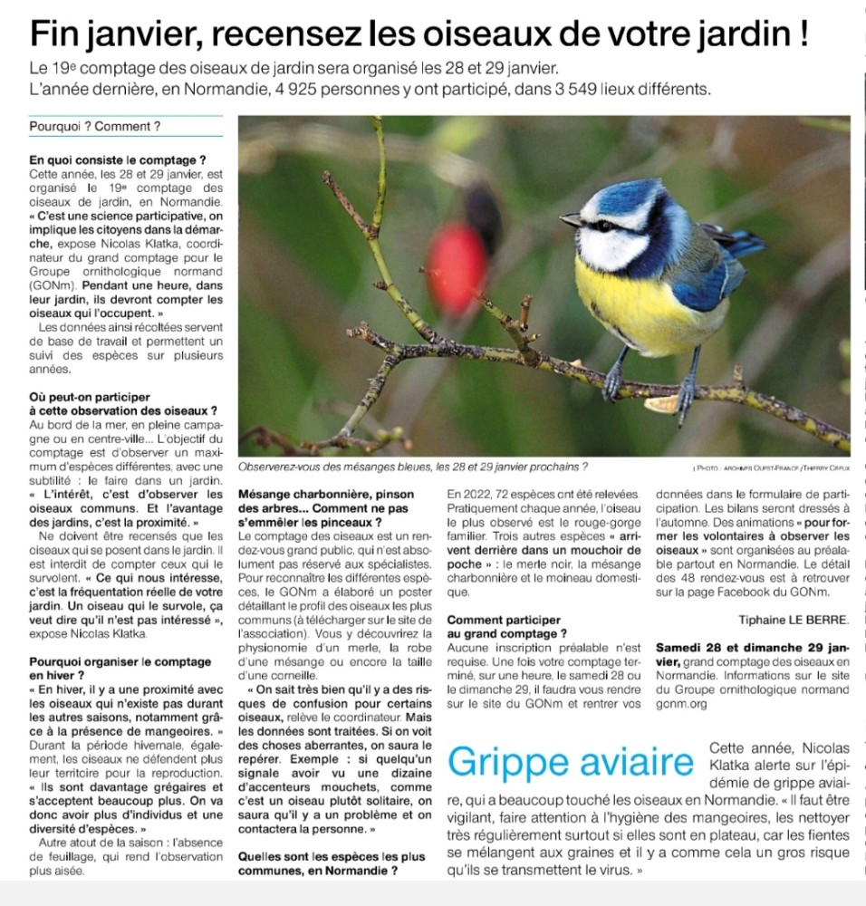Calvados_14_OF_20230118.jpg (438.42 Kio) Vu 2422 fois Ouest-France_Page Calvados_2023_01_18