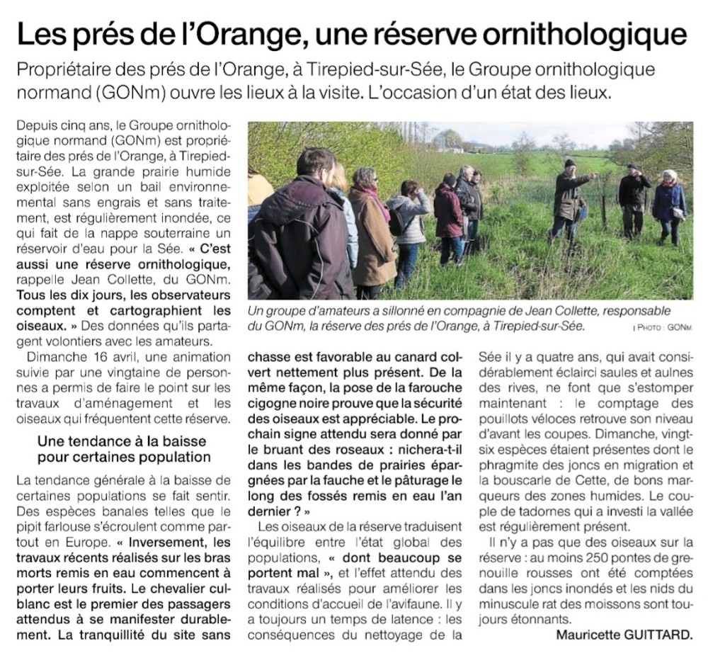 Ouest-France, édition du 19 avril 2023.