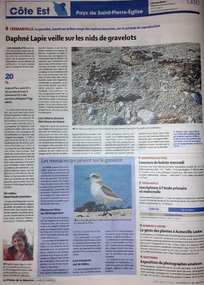 Gravelot_PDLM_20230515.jpg (462.43 Kio) Vu 3741 fois La Presse de la Manche 2023_05_15