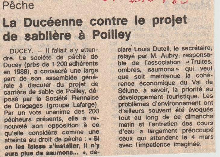Ouest-France, ed du 23 janvier 1989