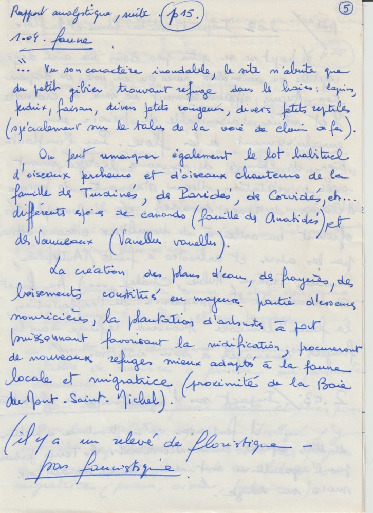 notes page 5; &quot;oiseaux percheurs, oiseaux chanteurs&quot;, La Fontaine, sors de ce corps...