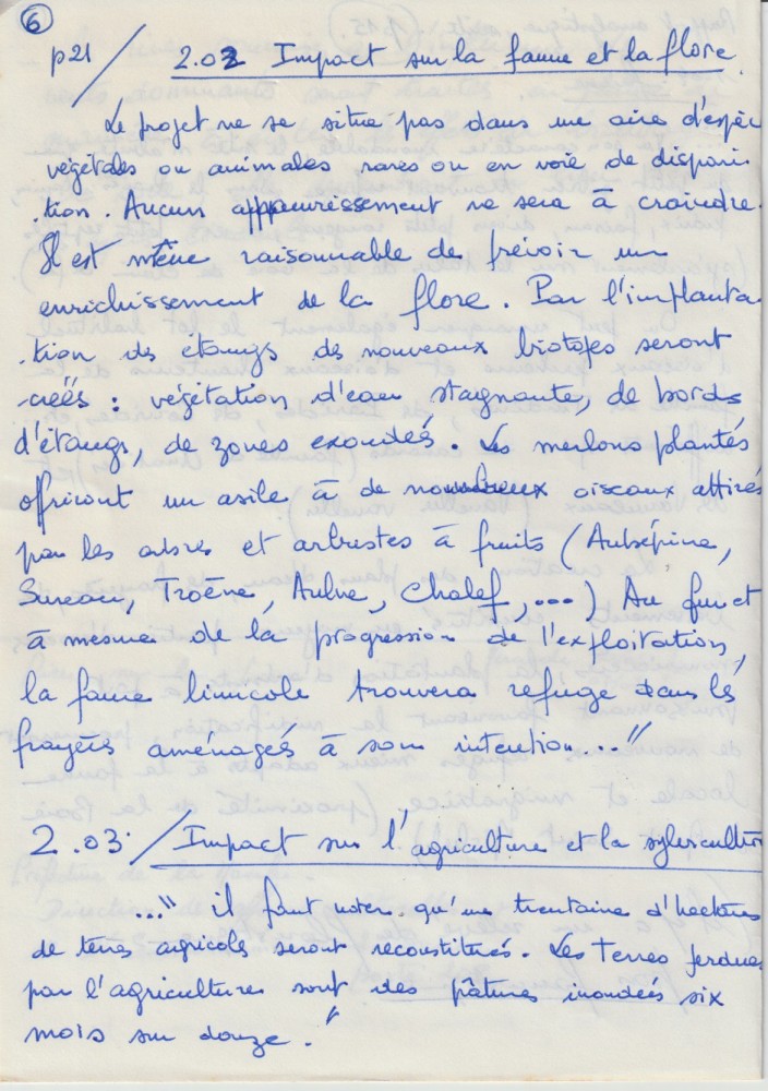 1982-notes dossier 06.jpeg (403.88 Kio) Vu 13736 fois notes page 6 où les terres inondables n'ont aucune valeur