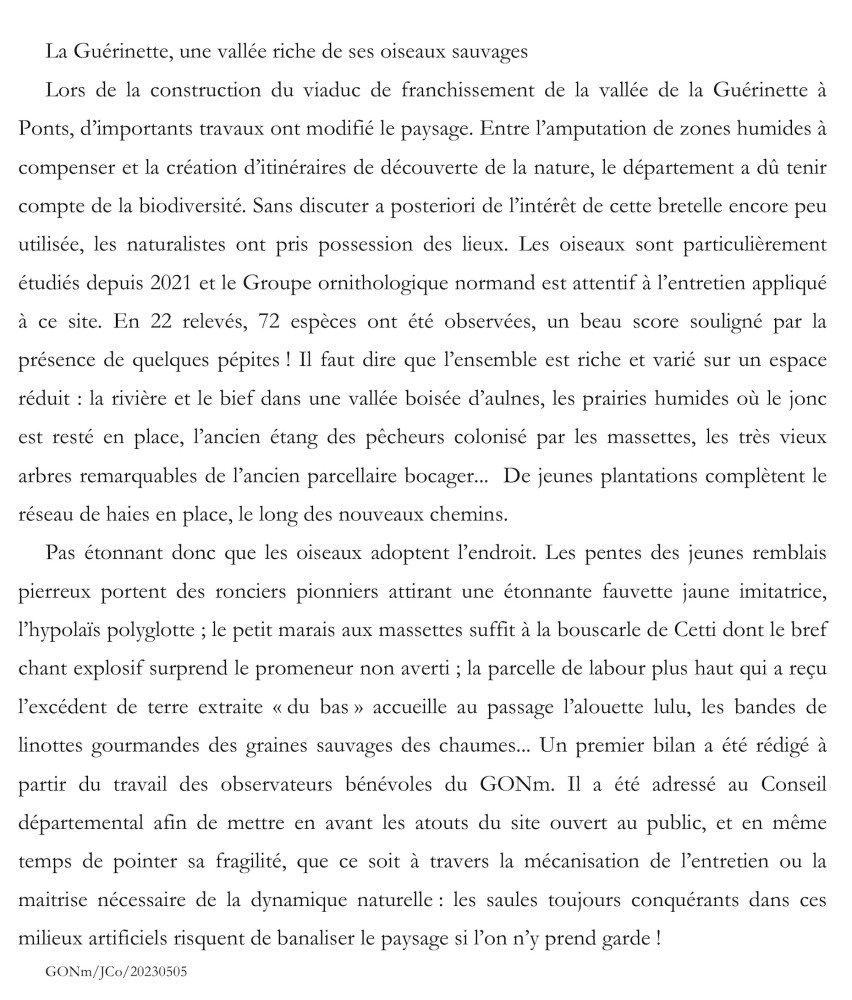 Le texte du communiqué envoyé le 5 mai; les difficultés actuelles de la presse locale (pénurie de correspondants locaux) commandent une plus grande implication des associations dans les annonces de sujets : envoyer un texte &quot;clés en main&quot; est une bonne démarche...