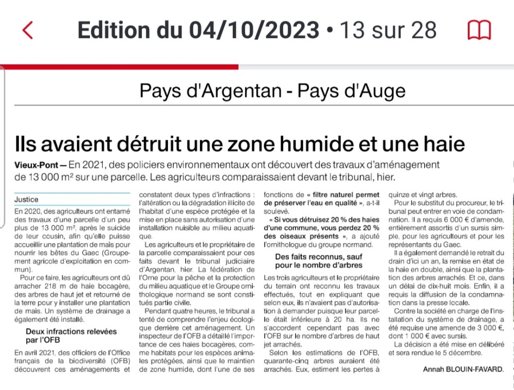 Ouest-France Orne 2023_10_04