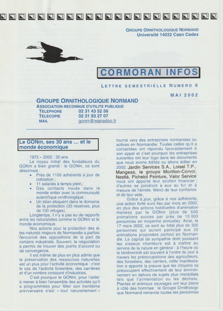 cormoran infos n°6 mai 2002 recto
